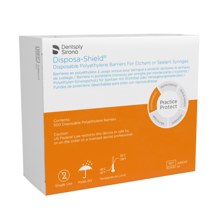Dentsply Sirona A88013 Disposa-Shield Dental Syringe Tip Barrier Cover Sleeves 500/Bx Dentsply Sirona A88013 Disposa-Shield Dental Syringe Tip Barrier Cover Sleeves 500/Bx